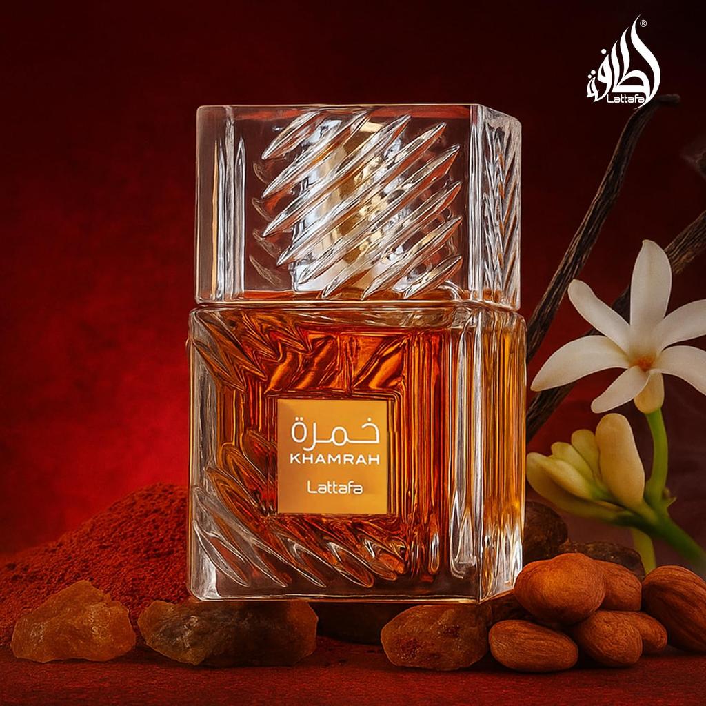 Lattafa Khamrah - Vanilla, Warm Spicy, Amber, Cinnamon - Eau De Parfum Long-Lasting Fragrance for Unisex, 3.40 Ounce / 100 M