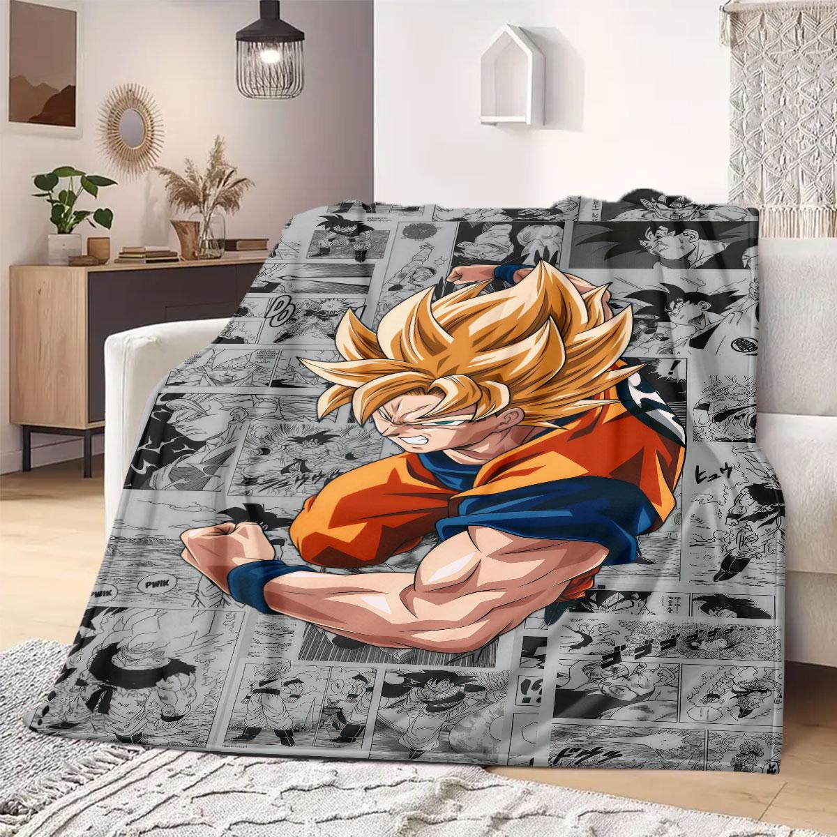 

Dragon Ball Super Print Blanket Warm Comfortable Flannel Blanket Suitable for Bedrooms,Sofas,Beds,Chairs,Picnics,Travel 75x90cm