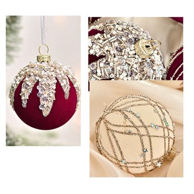 Decorative Ornaments Christmas Balls Christmas Party Decor Indoor Decor Plastic Material Metal Hoop For Hanging