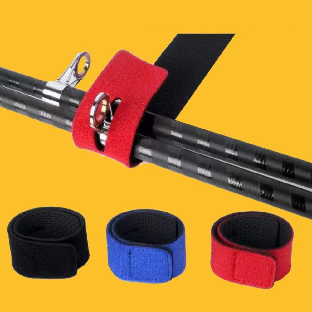 Outdoor Fishing Rod Tie Holders Straps Fishing Tools Accessory Loop Cable Cord Ties Belt