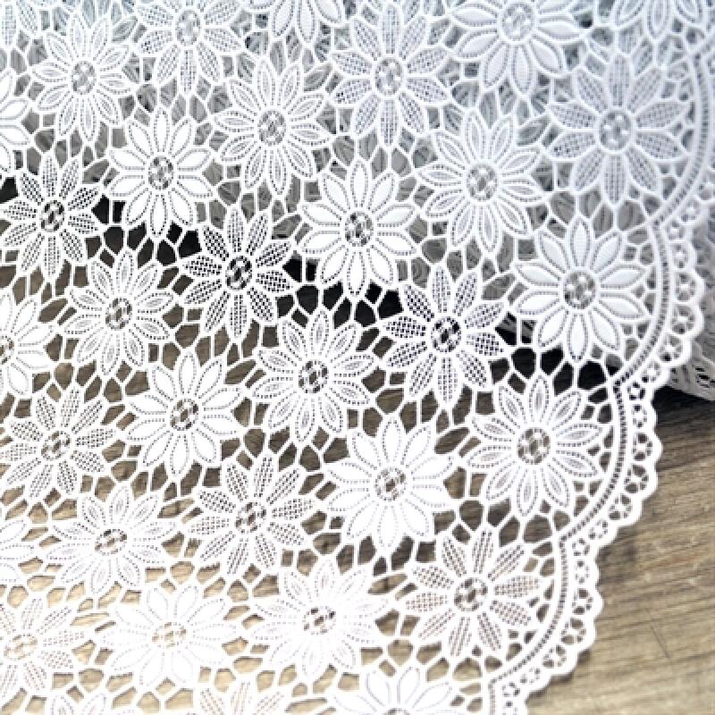 

Nordic Style Waterproof Lace Tablecloth FL-2944 White (Width) 49cm x (Length) 50cm