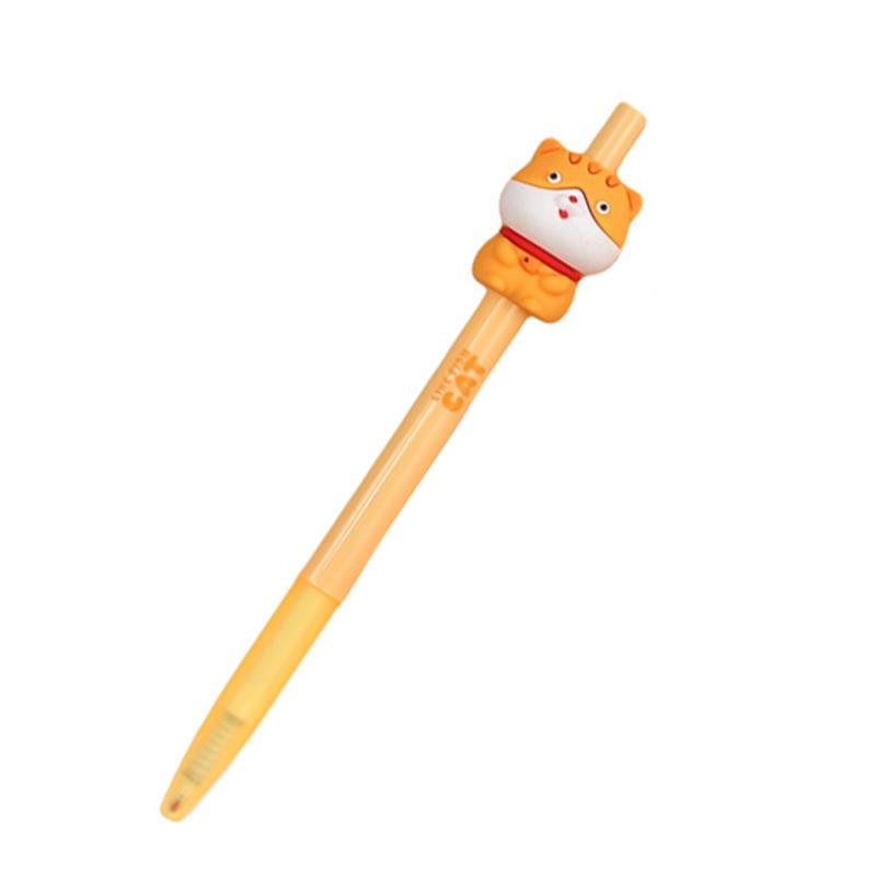 

1 шт. канцелярские принадлежности милый счастливый кот питомец мультфильм гелевая ручка школьные модные офисные принадлежности ручка Ink Color:Black