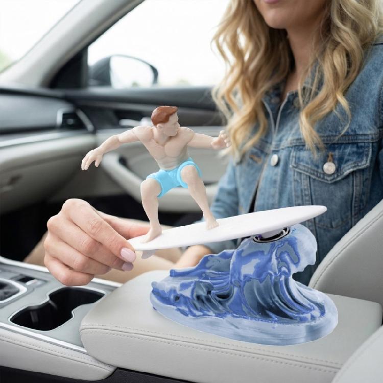 Realistic 3D Printed Inertial Surfing Athlete Sculpture Dashboard Decoration Perfect For Car Enthusiasts And Home Display