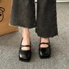 Women Spring Shallow Mouth Single Shoes Thick Low Heel Mary Jane Women Pumps Solid Color Square Toe Casual Loafers Luxury Shoes
