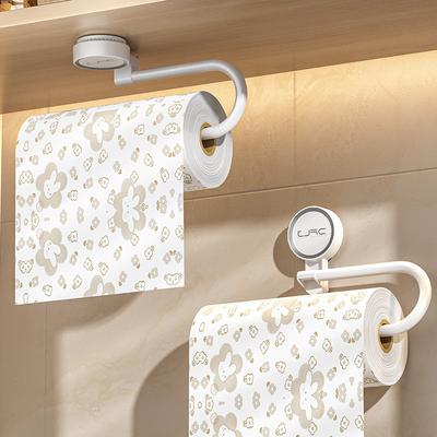 Suction Cup Kitchen Tissue Shelf Wall Hanging Paper Rack No Punching Roll Paper Rack Lazy Rag Hanging Rod Oil-absorbing Paper Hanger