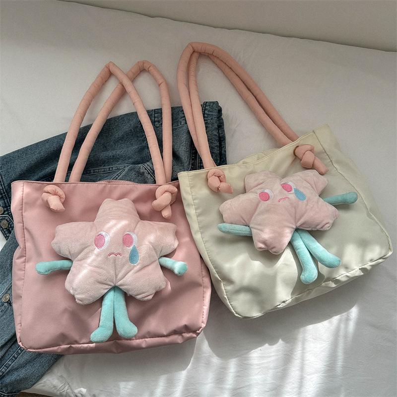 Lightweight Oxford Cloth Tote Bag for Women Large Capacity Shoulder Underarm Bag