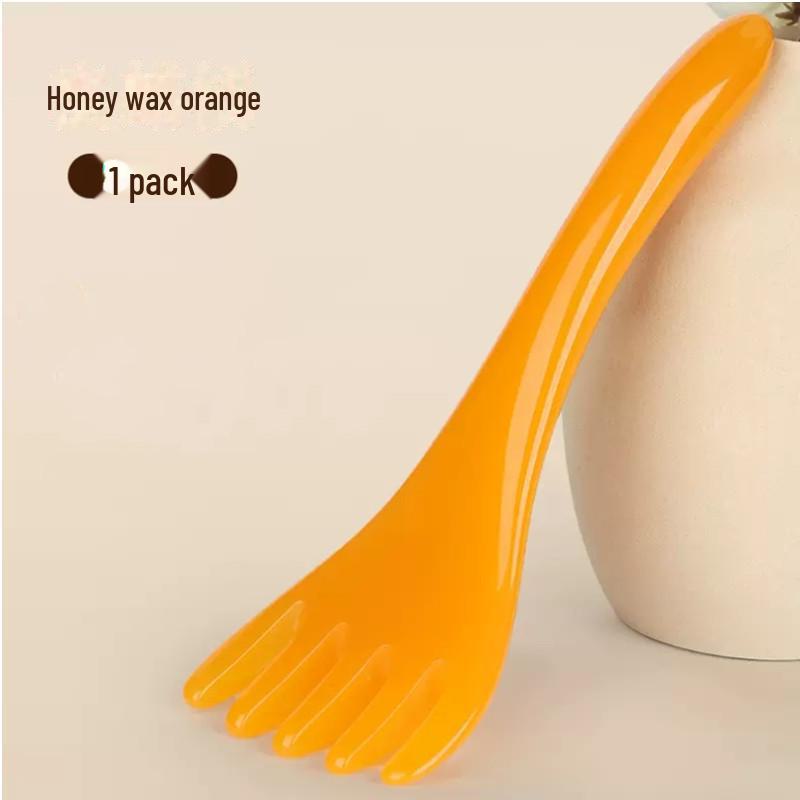 

Массажер для головы с пятью лапками: Инструмент для чистки кожи головы, чесания головы с длинной рукояткой из смолы и пчелиного воска 1 piece жёлтый