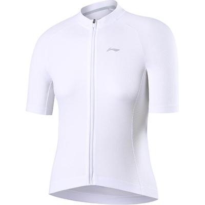 Li-Ning Breathable Quick-Dry Sweat-Wicking Sun Protection Short Sleeve Cycling Jersey Women Jersey Pure-White LCTY044-2