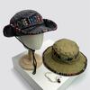 Novos Chapéus Bucket Unissex Retro de Viagem com Cordão Proteção Solar Respirável ao Ar Livre Estilo Étnico Versátil Bonés Alpinos Moda Casual Ins