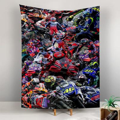 Tapestry MotoGP All Stars Riders Collage Ducati Yamaha Aprilia Poster Wall Art for Fan Cave