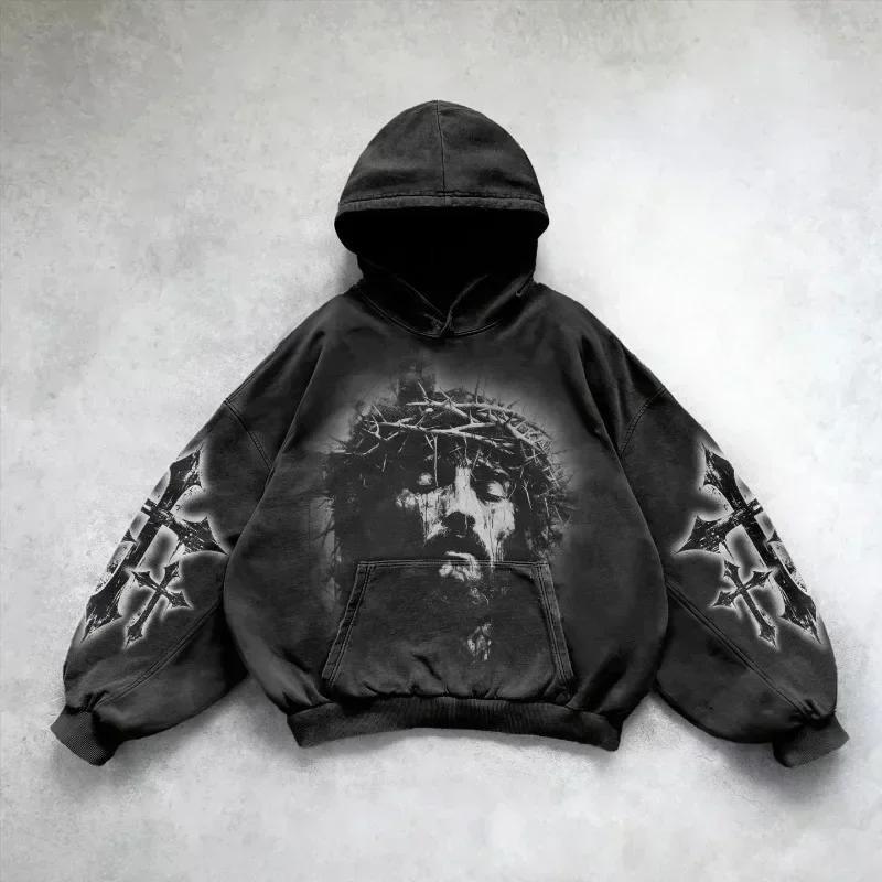 Felpa con cappuccio stampata in 3D da uomo Unisex Streetwear Vestibilità larga Manica lunga Pullover Top casual