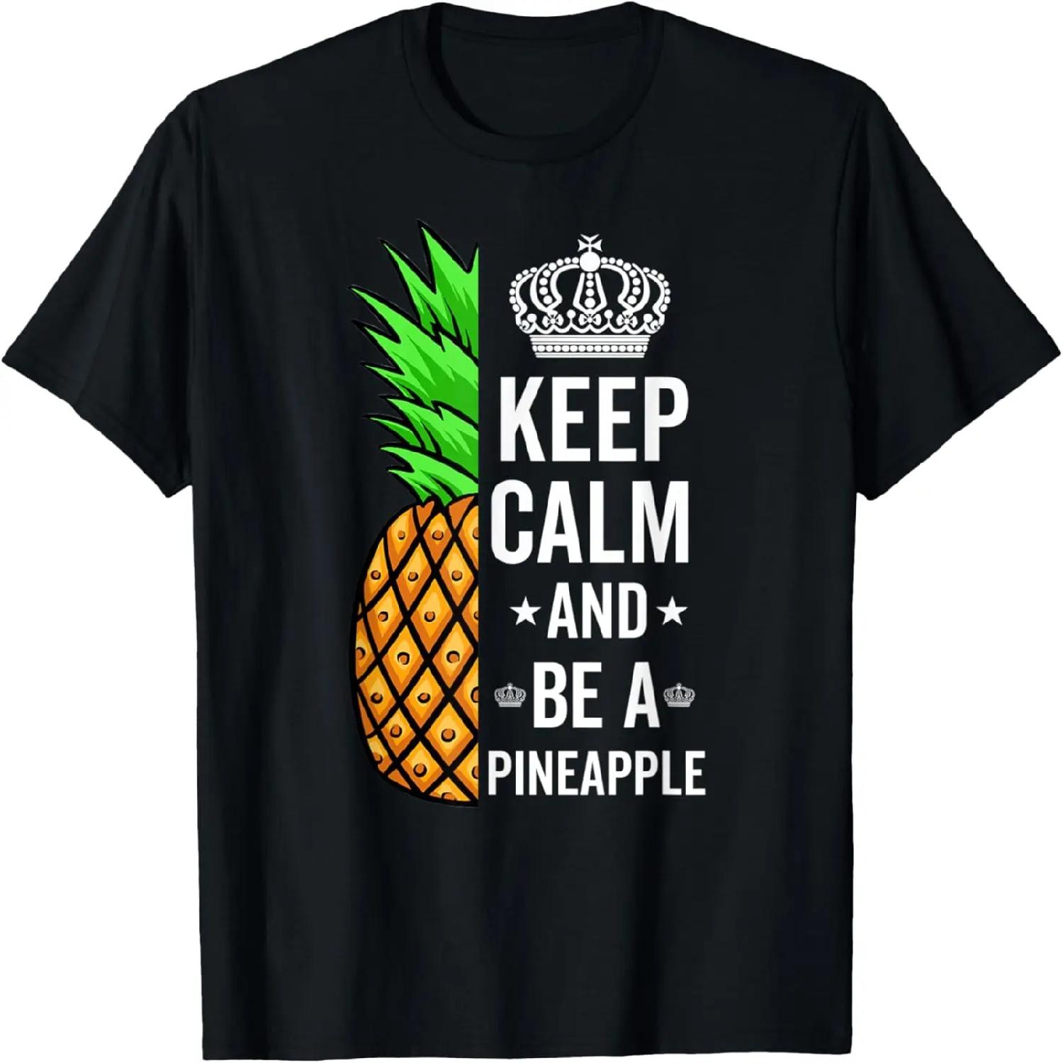 Keep Calm And Be A Pineapple Aloha Funny Beach Vibes T-Shirt XXXXXL разноцветный