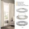 WICHEMI 50PCS Curtain Grommet, Curtain Eyelet Rings Clips Inner Diameter 1-9/16"(40mm) Nanoscale Grommets for Curtain Low Noise Roman Ring for Window