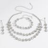 Strass Brautschmuck Set: Halskette, Ohrringe, Armband