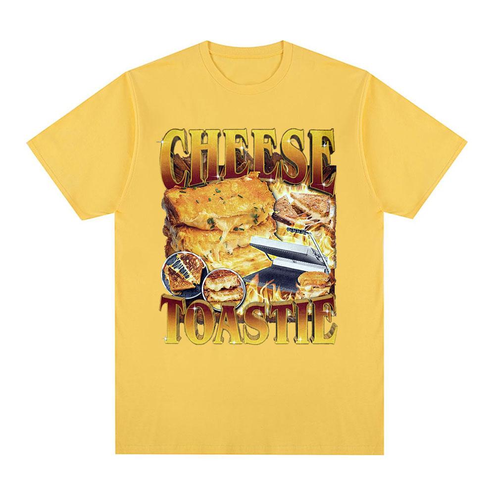 Funny Cheese Toastie T-shirt Food Lovers Gift T Shirts Men Women Cotton Casual O-Neck Short Sleeve Oversized T-shirts Streetwear