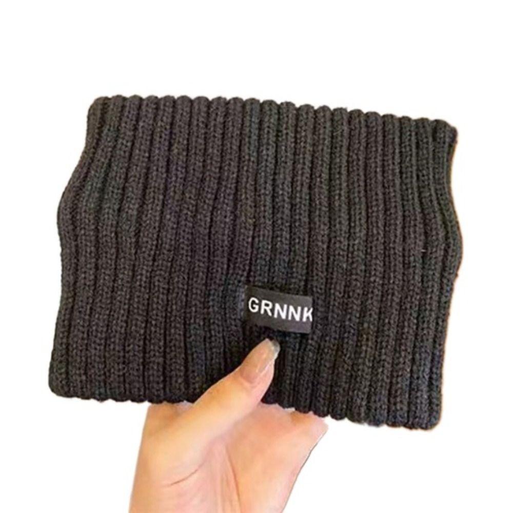 Elastic Winter Hat Wide Warm Headwrap New Knitted Hat  Autumn Winter