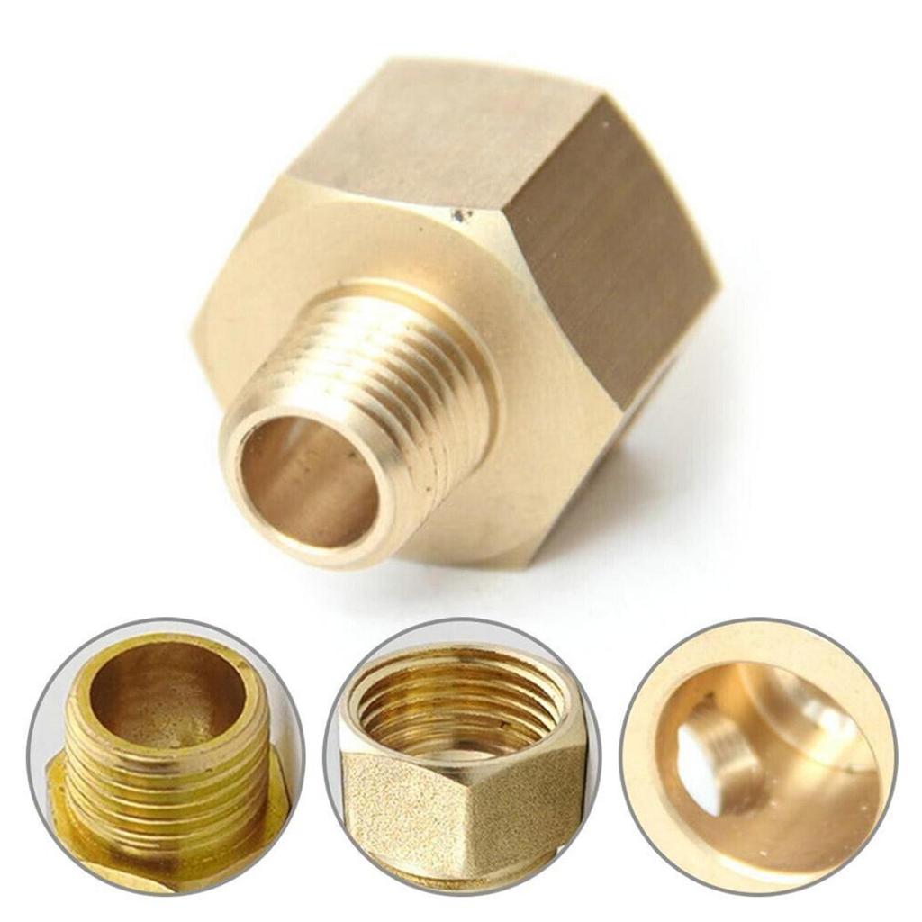 DIYCUT Gasadapter Set - 2 Stück Kupfer Adapter Für Gasflaschen Mit 1/2" IG X 1/4" AG