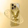 Golden Eagle Claw Pattern Glass Phone Case Suitable for iPhone 17 16 15 14 13 12 11 Pro/Max/Plus Anti Shock Back Cover