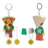 IQ Iconic Pizza Guy Keychain LED Keychain Light Block Toy Doll Movable Mini Figure