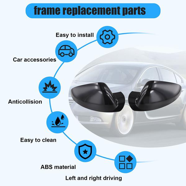 1 Paar Rückspiegelabdeckungen für 08-16 Opel Vauxhall (Modelle 6341426, 6342426)