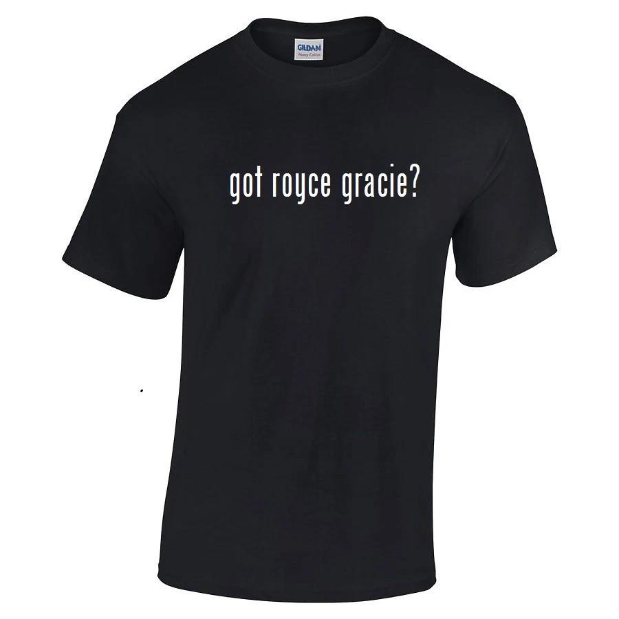 Got Royce Gracie ? T-Shirt Black White Tee Shirt Cotton MMA BJJ Jiu Jitsu 4XL