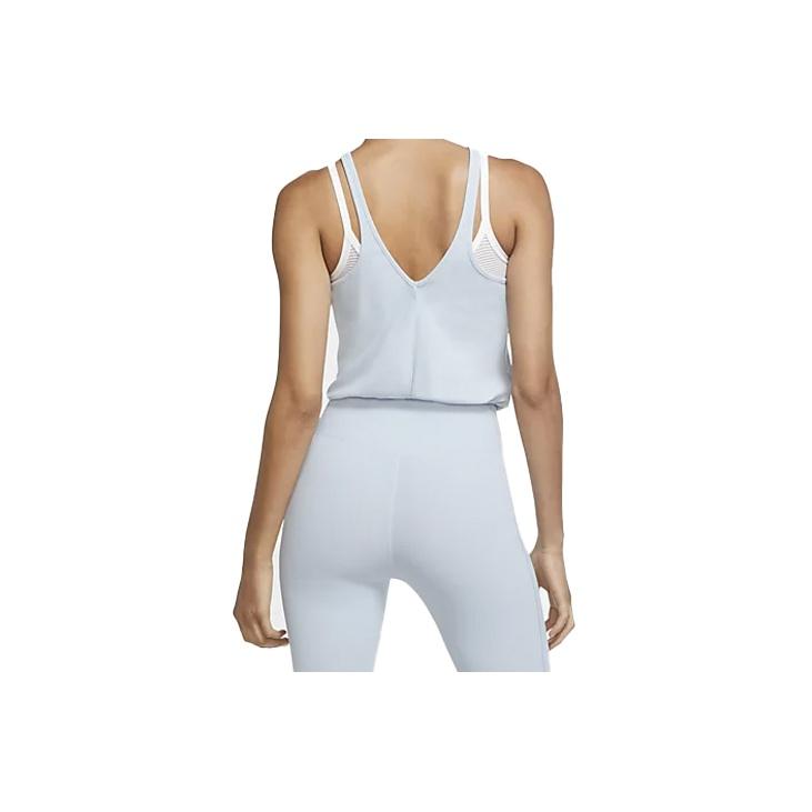 Nike Einfarbiger Stretch-Yoga-Jumpsuit Damen-Jumpsuit Mind-Blue CU5456-440