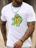 Unisexs Basic Cotton Crew Tee Cartoon Smiling Turtle Zf Initial Letter Cute Animal Print Casual Street Male Daily Short Sleeve Top