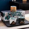 Gongli Dunhuang Landscape Ceramic Tea Cup Set (3-Piece)