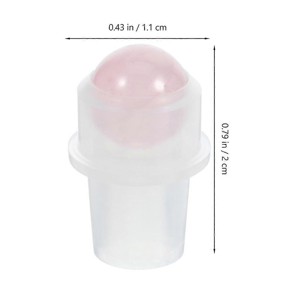 4 Stück Rosa Jade-Rollenkugeln für ätherische Ölflaschen Ersatz-Einsätze