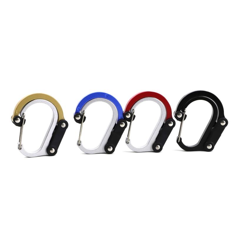 360 Degree Rotatable Aluminum Alloy Carabiner Hook Hammock Swivel Clip Hook Hiking Camping Tent Hook Pet Safety Buckle