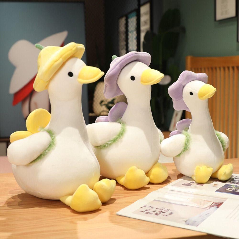 PP Cotton Hiking Duck Appease Doll Flower Spring Outing Duck Stuffed Doll  Children Gift
