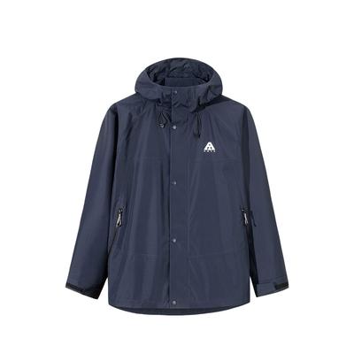 Comfortable Casual Simple Zipper Hooded Jacket Men Jackets Midnight-Blue 952516605-4