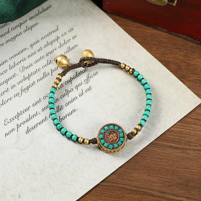 Original design Nepal Tibetan braided bracelet retro personalized bell hand rope Xizang bracelet women