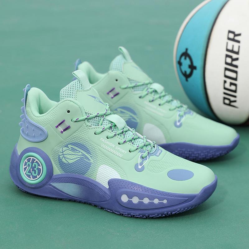 Mens Basketball Shoes Outdoor Field Training High-top Leather Wear-resistant Comfortable Sports Shoes for Men Basketball Boots