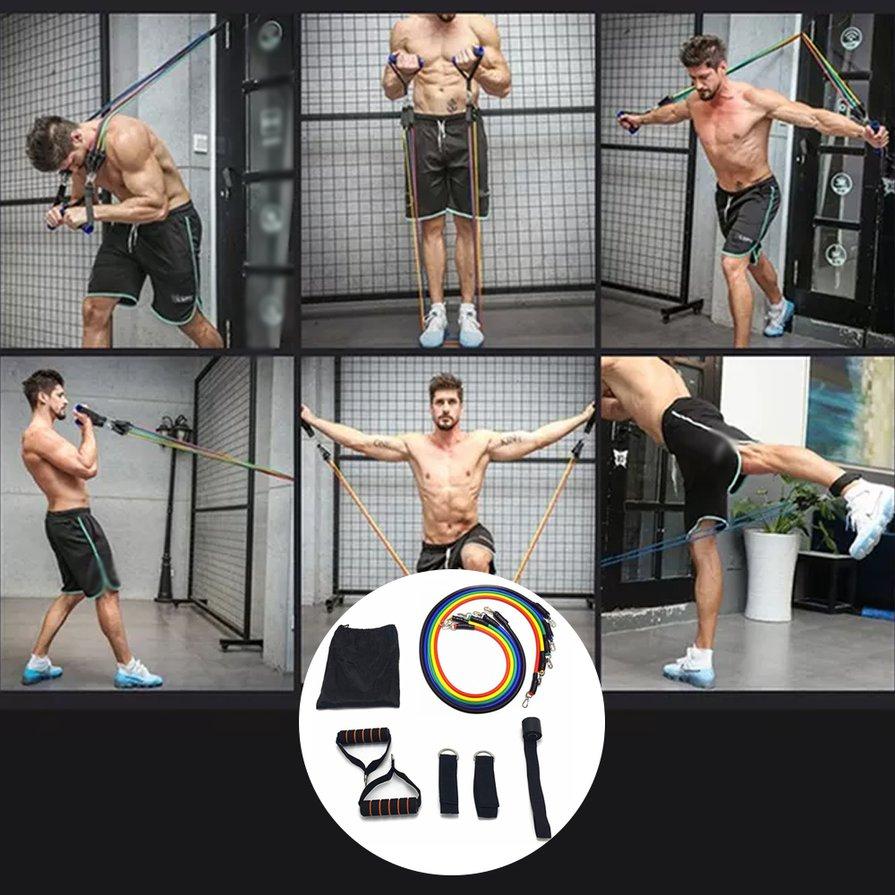 Buy 1 Set Pull Rope Fitness Exercises Resistance Bands Latex Tubes ...