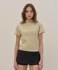 Kamino Striped Half-Neck Shirred Knit Green