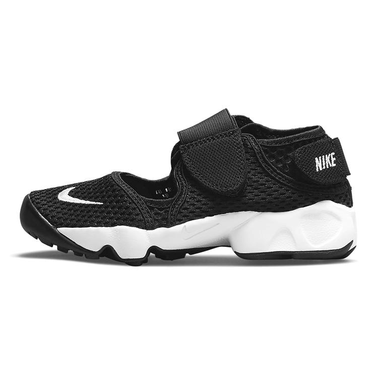 New Nike Air Rift Slip Resistant Cushioning Abrasion Resistant Breathable Low Top Running Shoes Black White Kids'
