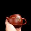 Chinese YIXING Purple Clay Teapot, Handmade Vermilion Clay Hanwa Teapots,  PUER Kung Fu Teapot, Round Drum Teapot 150ml