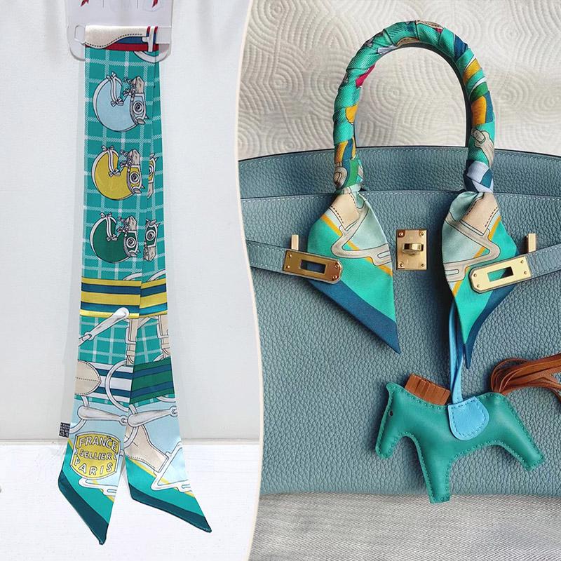 2024 Trendy Silk-Style Scarf Handle Wrap for Bags