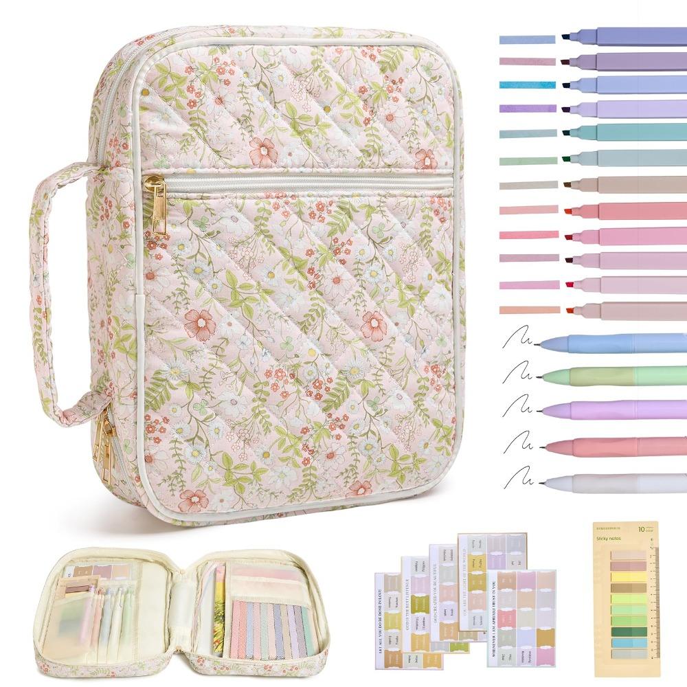 Floral Bible Cover Large Capacity Church Bag Fashion Bible Bag  for Christian Gifts