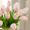 ucky 20 Pcs Light Pink Artificial Tulip Silk Fake Flowers Realistic Touch Spring Summer Fake Flowers for Home Decor Outdoor Garden Parties and