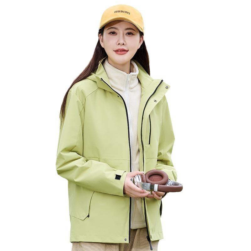 Couple jacket men's and women's three-in-one two-piece set waterproof and breathable hiking warm jacket jacket