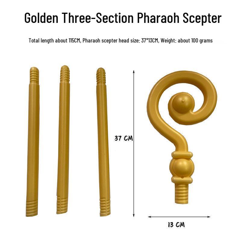 Cleopatra Pharaoh Headpiece: Snake Scepter & Hair Accessory Set for Party Performance