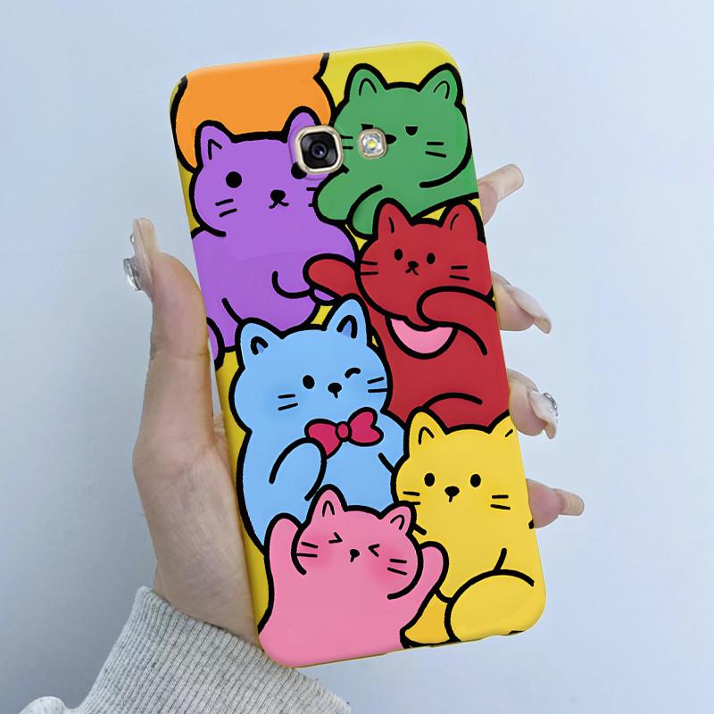 For Samsung Galaxy A5 2016 A7 2017 Phone Case Flower Girls Design Soft Silicone TPU Back Housing for SM-A510F A520F A720F Covers