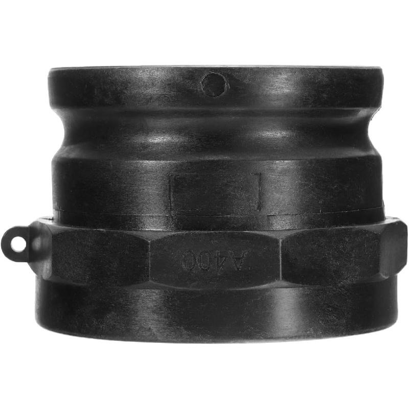 PATIKIL Poly Cam Lock Fittings, Part a 4" Male Adapter x 4" Female NPT Thread Cam Groove Hose Fittings Polypropylene Cam Lock Fittings, Black