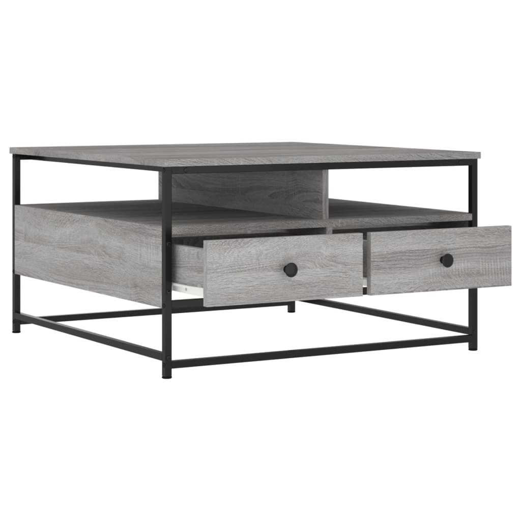  Coffee Table, Grey Sonoma Oak, 80x80x45 Cm