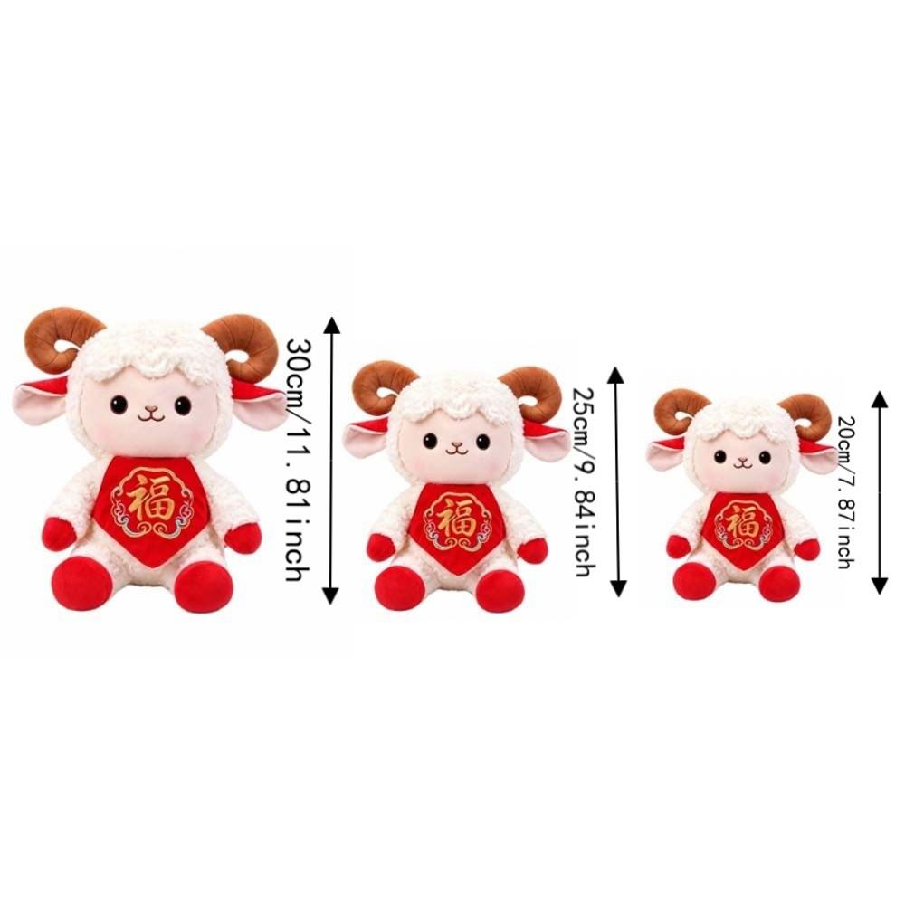 Festive Zodiac Sheep Plush Cute Stuffed Ram Toy New Year Mascot  Spring Festival