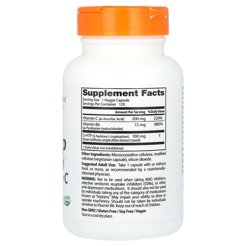 5-HTP, Enhanced with Vitamins B6 & C, 120 Veggie Caps