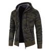 Men's 2021 Camouflage Plus Size Velvet Sweater Cardigan Slim Fit Hooded Jacket