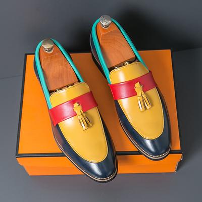 Fashion Hot Selling Men's Flat Bottomed Loafer Europe America Trendy Party Dress Shoes Men's Outdoor Driving Shoes Commuting Shoes